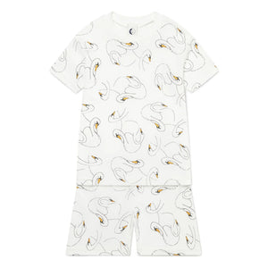 Sleepy Doe - Organic Cotton Short Pajamas | White