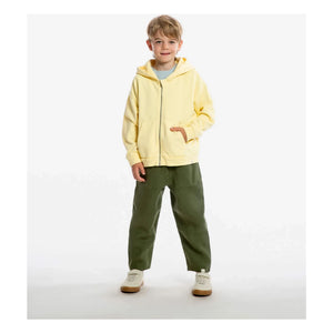 Matona - Organik pamuklu kapüşonlu fermuarlı sweatshirt | Soluk sarı