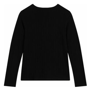 Petit Bateau - Pointelle Organik Pamuk Tişört | Siyah