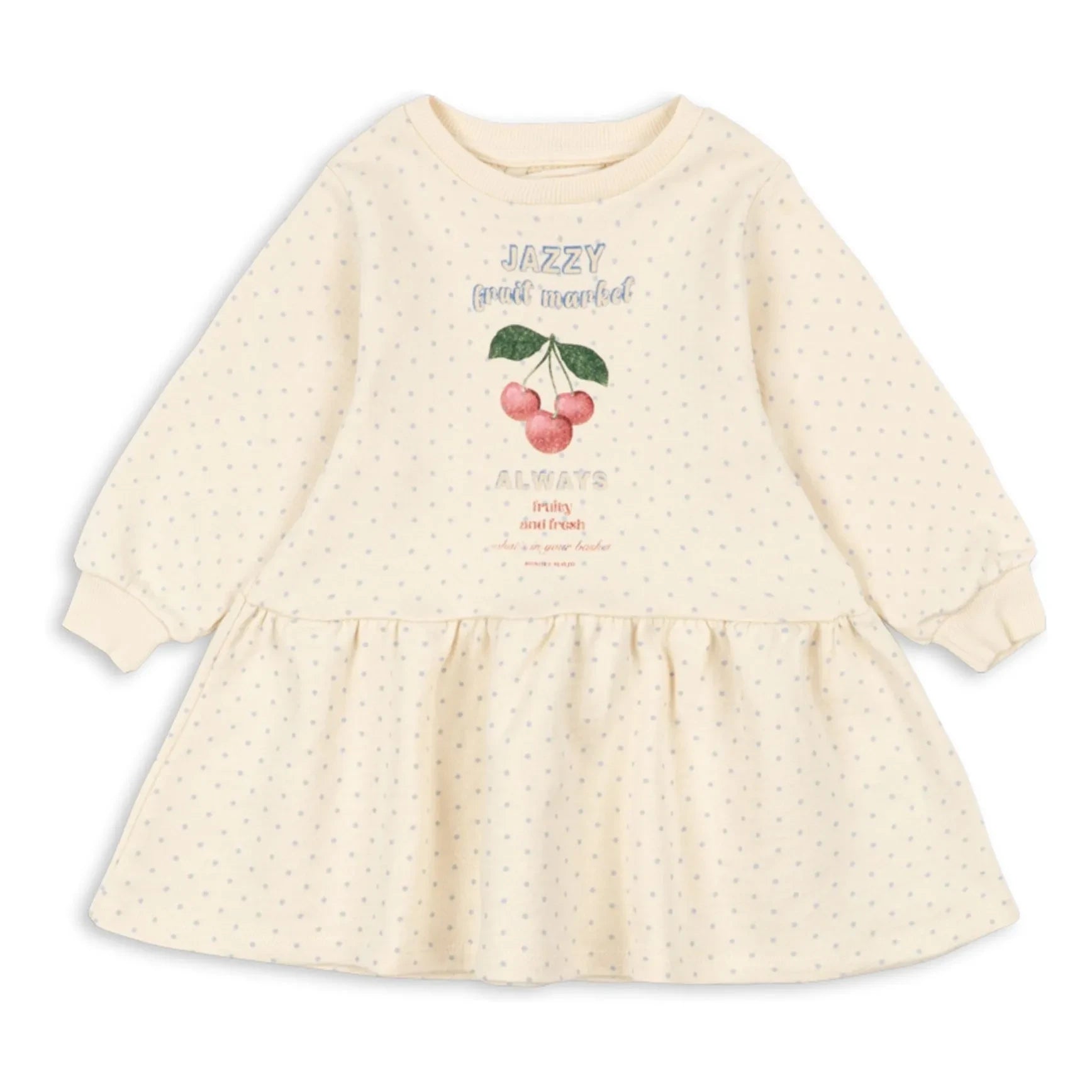 Konges Sløjd - Loupy Pois Bio-Baumwoll-Sweatkleid | Ecru
