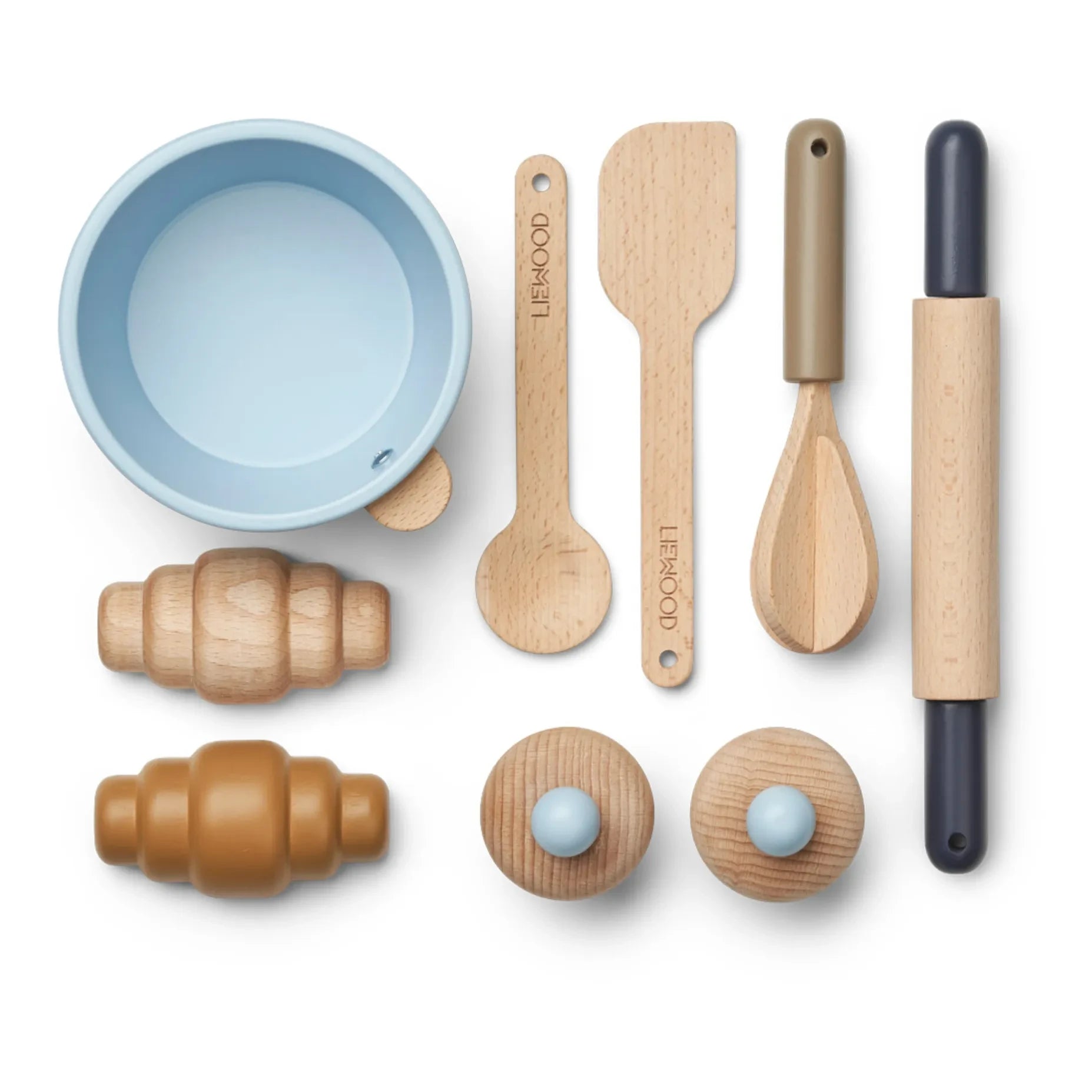 Liewood - Juego de comida de madera Lisbeth | Azul