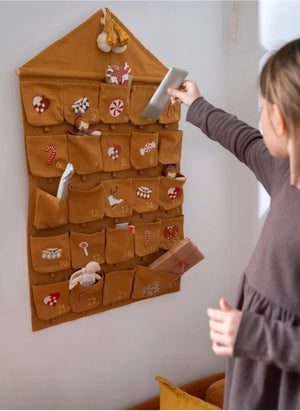 Fabelab - İşlemeli Pamuklu Advent Takvimi | Hardal