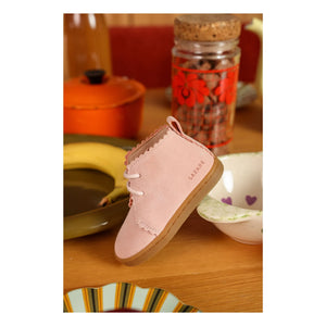 Lazare - Feston Raoul Suede Lace-Up Sneakers | Powder Pink