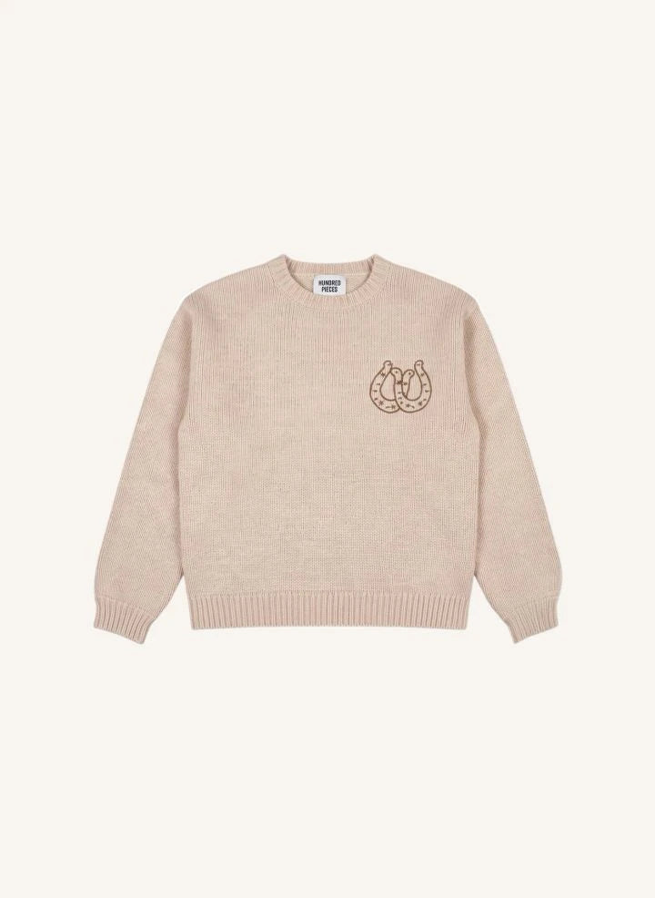 Hundred Pieces - Lacy Get Lucky Merino Yün Kazak | Krem