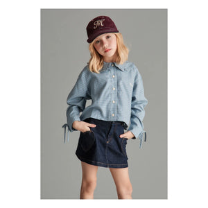 Mipounet - Camisa de cuello Peter Pan Florence | Azul