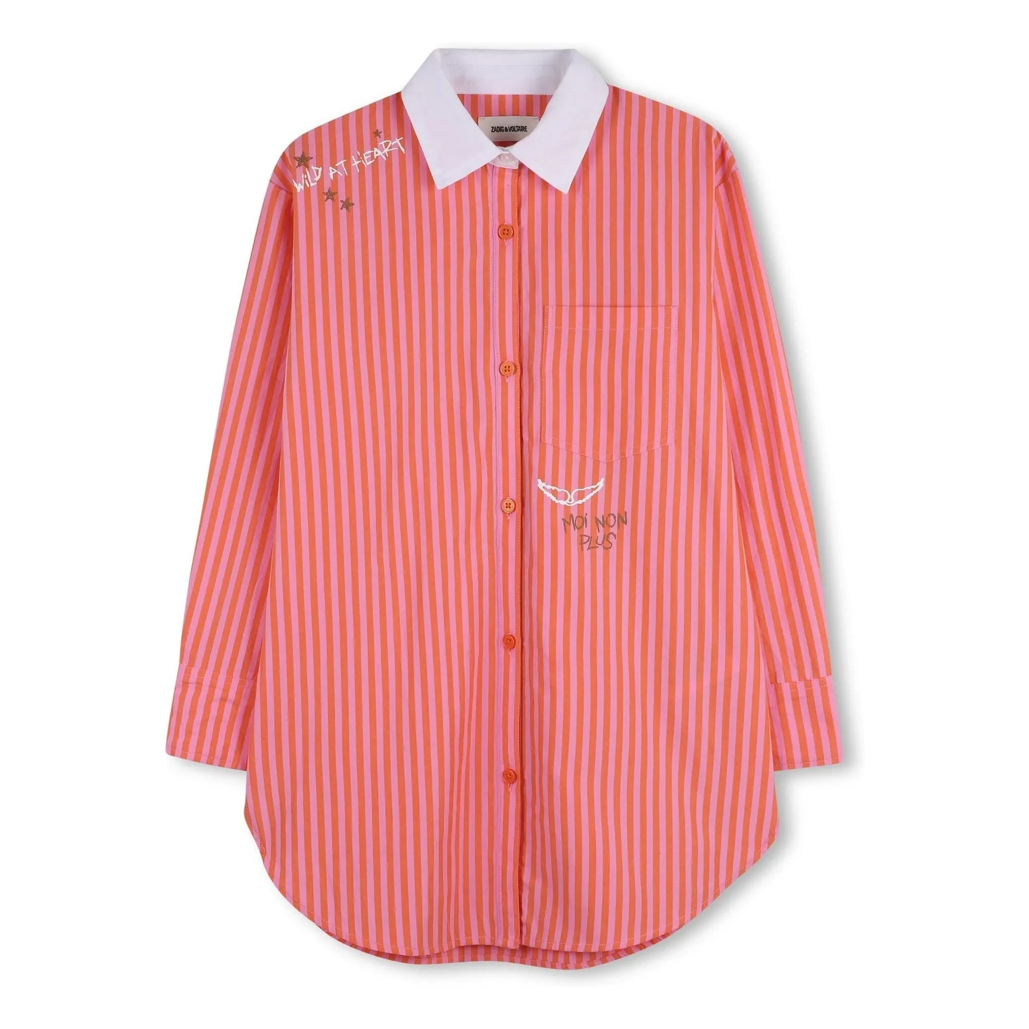 Zadig & Voltaire - Vestido camisero a rayas | Rosa