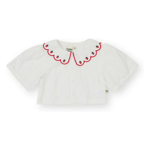 Goldie + Ace - Blusa corta fresa | Marfil