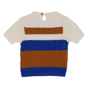 birinit - Camiseta Fina de Malla con Bloques de Color | Caramelo