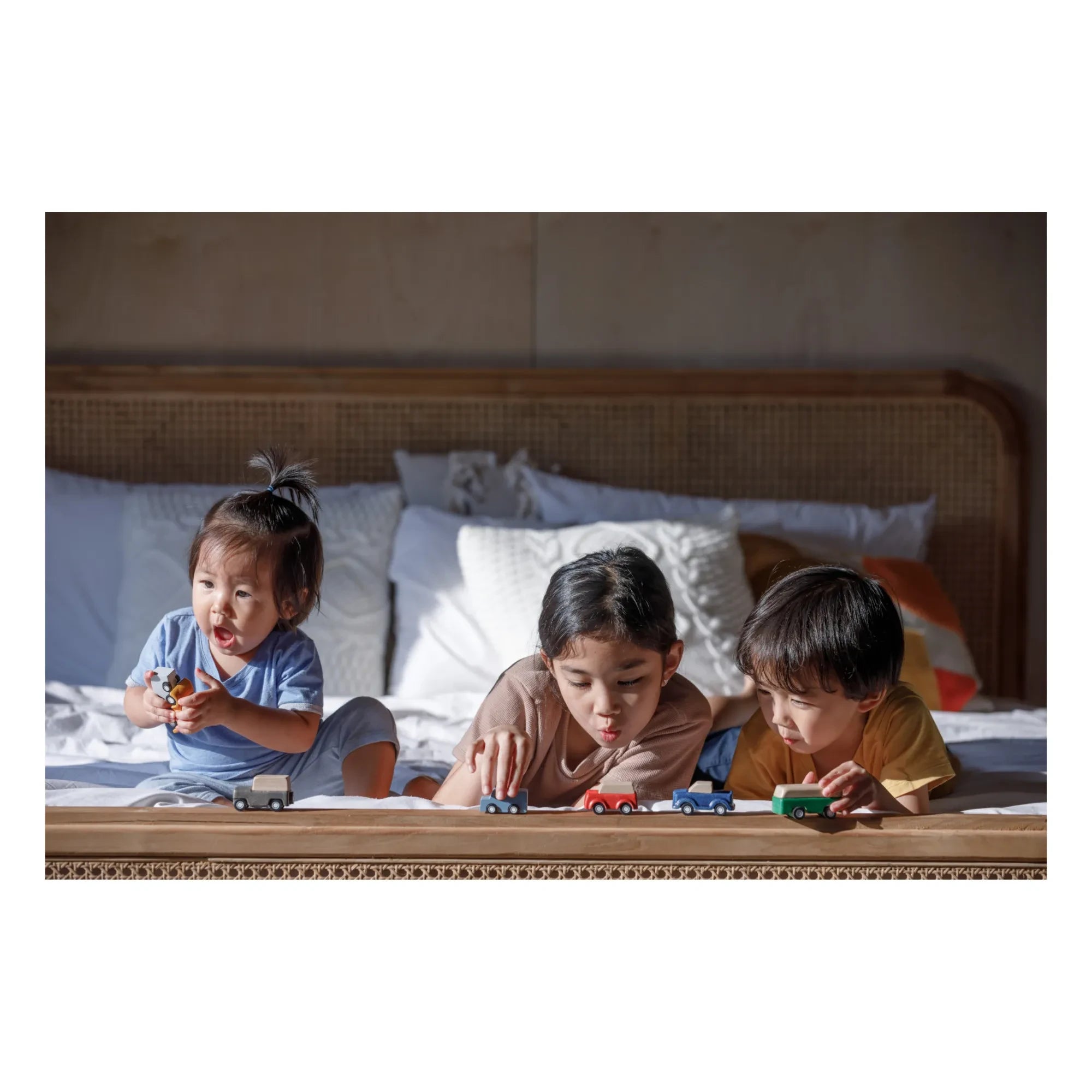 Plan Toys - Mini Ahşap Araçlar - 5'li Set