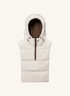 Fudoon - Giubbotto imbottito reversibile con cappuccio in sherpa | Cioccolato