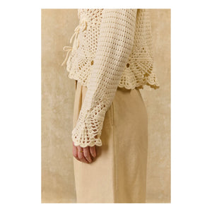 Louise Misha - Molya Baumwoll-Cardigan | Creme