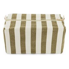 Rose in April - Vic striped toiletry bag | Olive