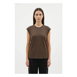 Pomandère - Cotton and Linen Jersey T-Shirt | Dark Brown