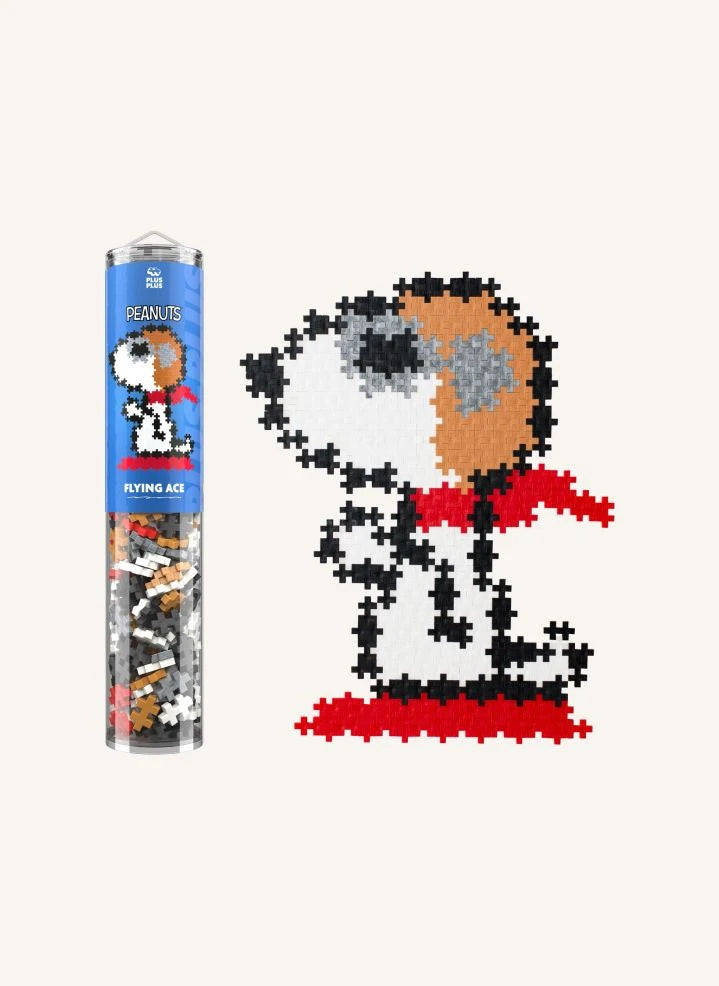 Plus-Plus - Snoopy Aviator Tube - 275 قطعة - Plus-Plus x Peanuts | أبيض