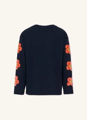 Kenzo - T-shirt Flowers | Blu notte