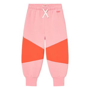 Tinycottons - Tiny jogger de algodón orgánico con bloque de color | Rosa