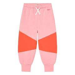 Tinycottons - Tiny jogger de algodón orgánico con bloque de color | Rosa