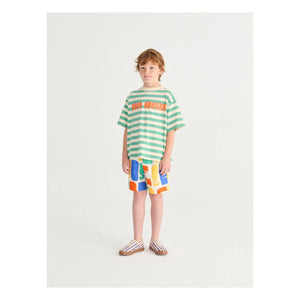 Bobo Choses - Striped Bobo Choses T-shirt | Green