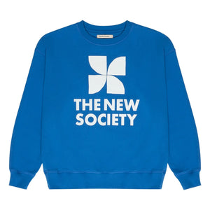 the new society - Mykonos Logo Sweat | Blau