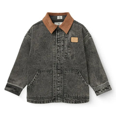 Copenhagen Colors - Organik Pamuklu Eskitilmiş Denim Ceket | Koyu gri