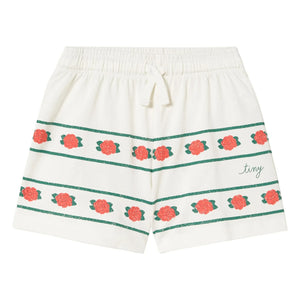 Tinycottons - Roses Bio-Baumwolle Shorts | Weiß