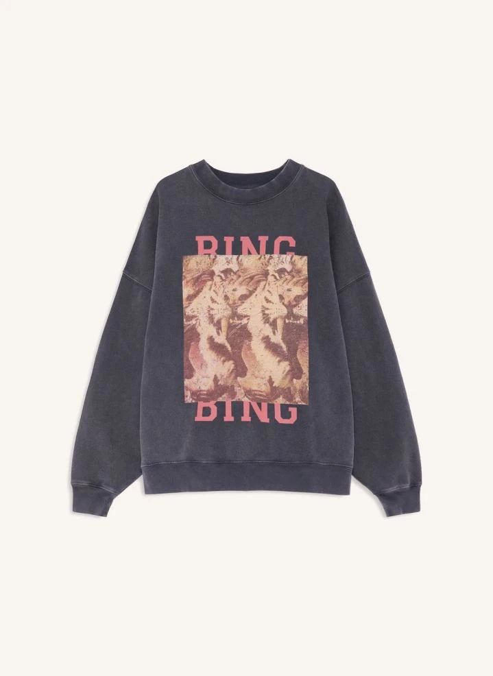 Anine Bing - Miles Tiger Bing pamuk sweatshirt | Siyah