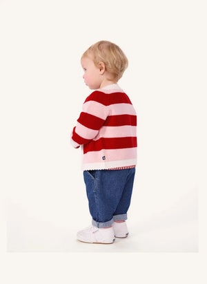 Petit Bateau - Kadife Organik Pamuk Kar Adamlı Pijama | Gri mavi