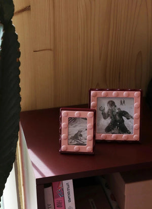 &Klevering - Facet Poliresin Fotoğraf Çerçevesi | Fuşya
