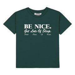 Sporty & Rich - Be Nice T-shirt Geri dönüştürülmüş pamuk | Koyu yeşil