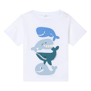 Stella McCartney Kids - Whales Organik Pamuk Tişört | Beyaz