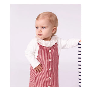 Petit Bateau - Vestido-body de algodón orgánico a rayas | Rosa