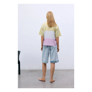 the new society - Pamuklu Bermuda şort | Denim mavisi