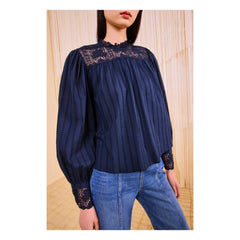 Ulla Johnson - Blusa Cornelia | Azul noche
