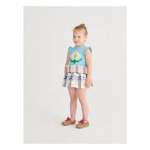 Bobo Choses - Tartan Skirt Organic cotton | White