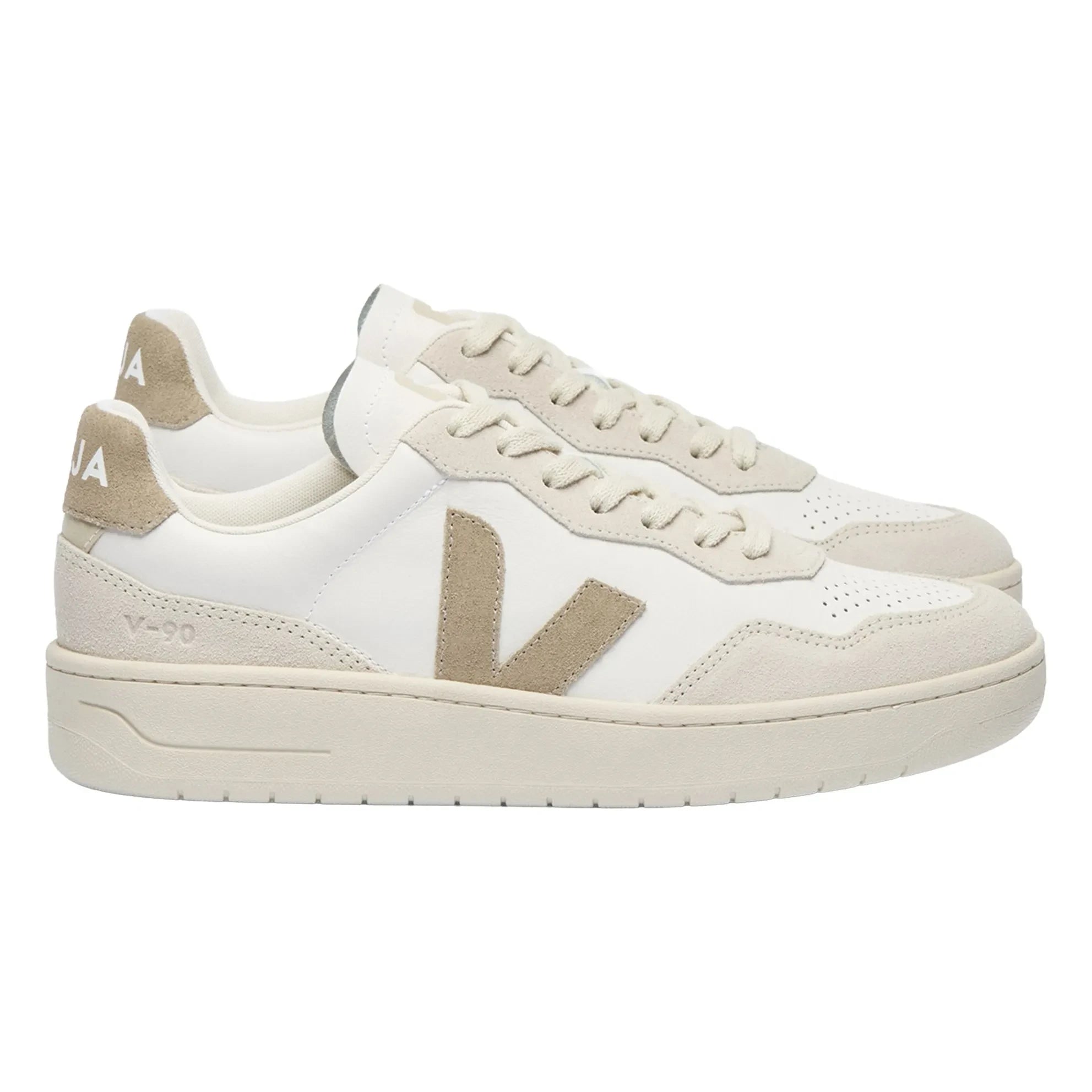 Veja - V-90 Deri O.T. Sneakers | Taupe kahverengi
