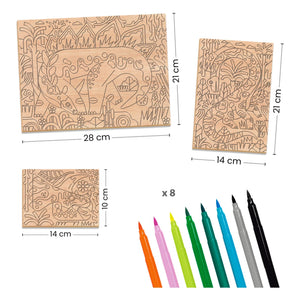 Djeco - Dinosaur World Coloring Book