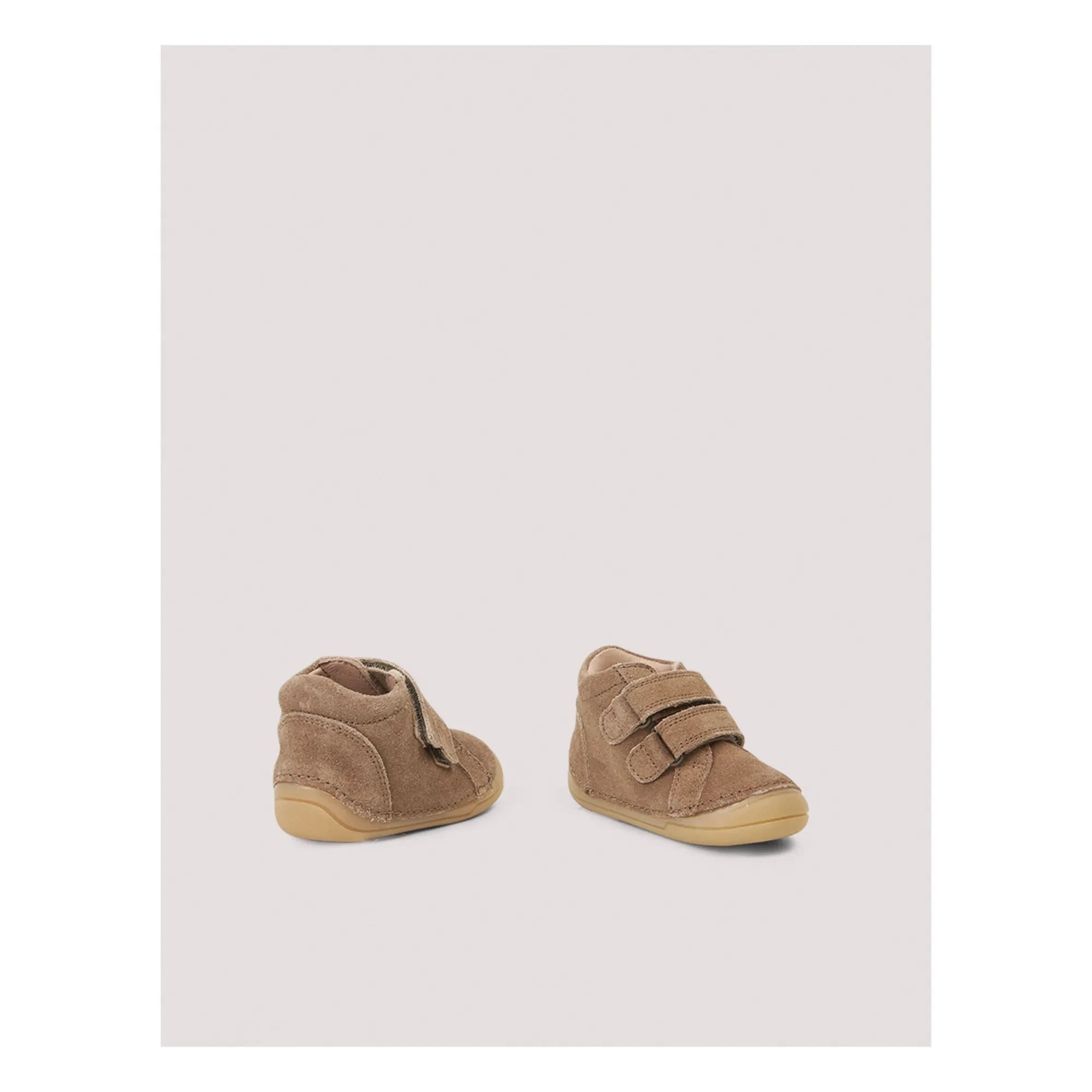 Petit Nord - Mini Bot Patik Süet Cırt Cırtlı Sneaker | Kahverengi