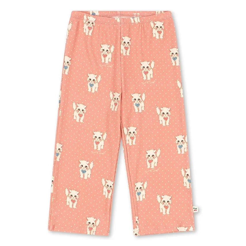 Konges Sløjd - Pantalones de Algodón Orgánico Ella Cats | Rosa