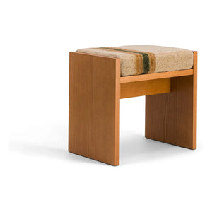 The Socialite Family - gestreifter Mohair Chiesa Hocker | Braun