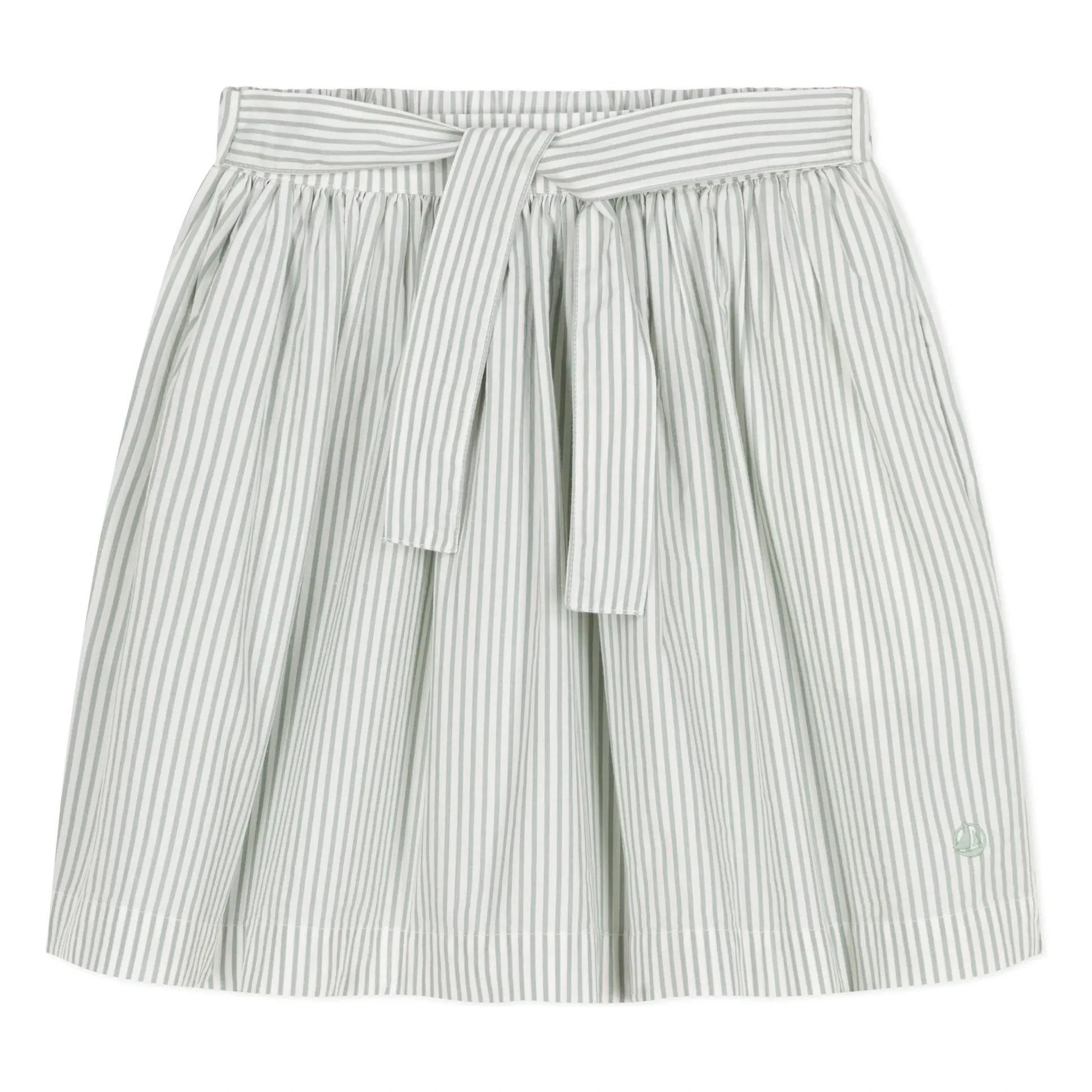 Petit Bateau - Boncap Popeline Organik Pamuk Etek | Beyaz