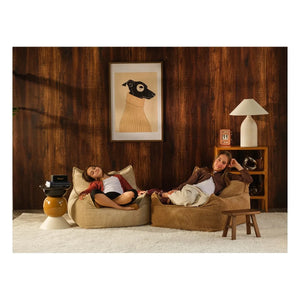 Wigiwama - Sillón Club de Terciopelo Acanalado Juvenil | Marrón