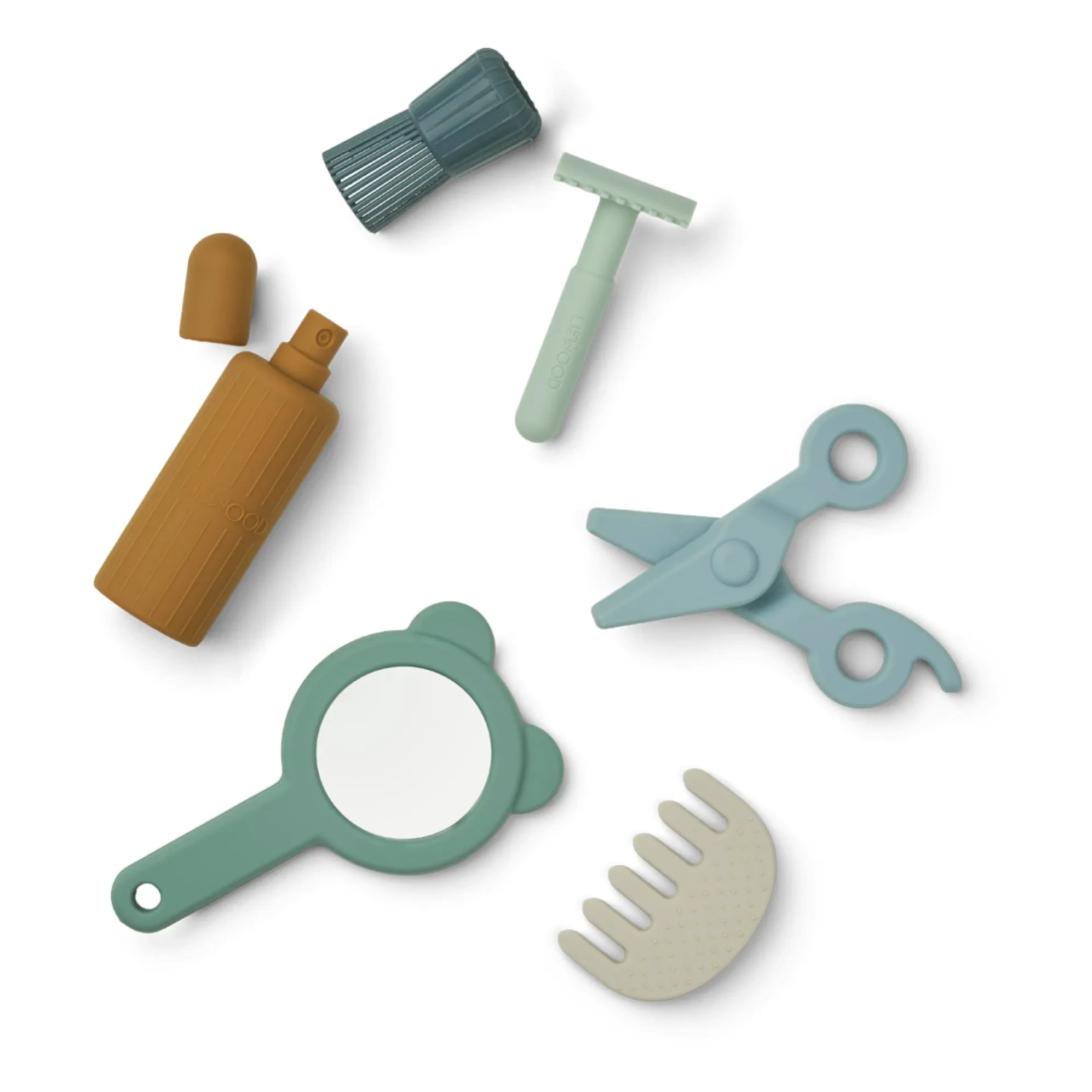 Liewood - Freddie Silicone Barber Set | Blue
