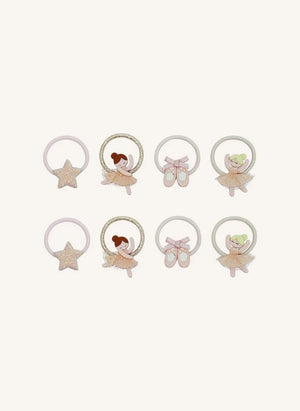Mimi & Lula - Set of 8 Mini Chouchous Balerina | Ekru