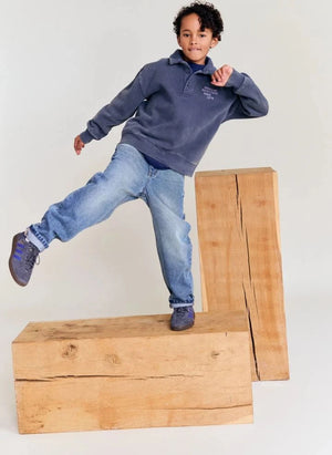 AO76 - Jack Polo Kragen Sweatshirt Aus Recycelter Baumwolle | Kohlegrau