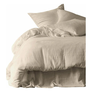Haomy - Mykonos Cotton Fleece Pillowcases - 2-piece set | Chalk