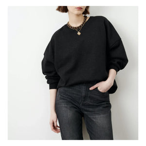 Sessùn – Chebbi Gepunktetes Baumwoll-Sweatshirt | Schwarz