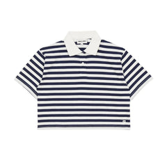 Smallable Kid - Gestreiftes Varsity Polo | Blau schwarz