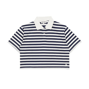 Smallable Kid - Gestreiftes Varsity Polo | Blau schwarz