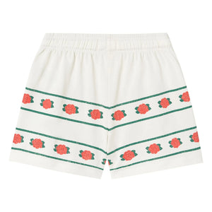 Tinycottons - Roses Bio-Baumwolle Shorts | Weiß