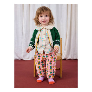 Bobo Choses - Organik Pamuklu Fitilli Ekose Pantolon | Pembe